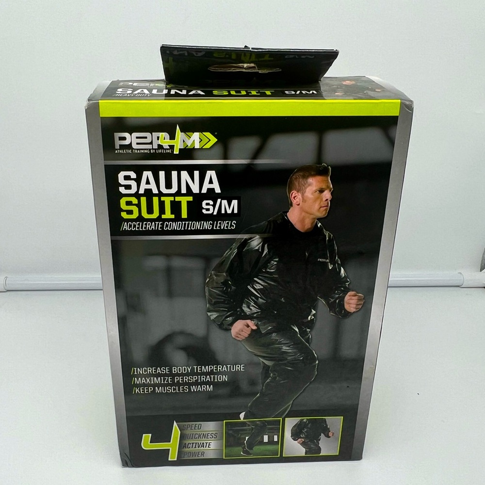 NEW SAUNA SUIT Black Set sz Small/Medium. Unisex